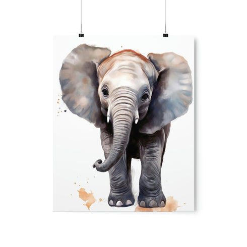 Elephant artwork canvas featuring inspiring elephant print for home decor.