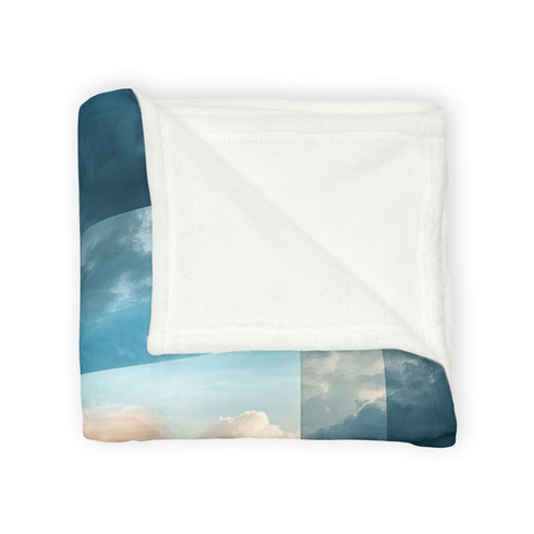 Storm Breaking Through Layered Dimension — Plush Fleece Throw Blanket — Product Detail View 8