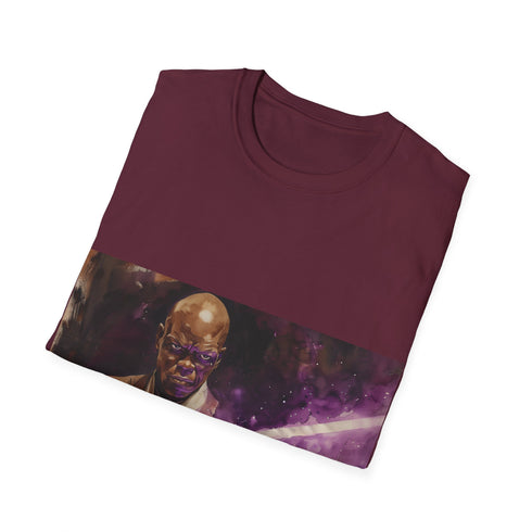 Galactic Force Mace Windu lightsaber tee in Charcoal, size Small
