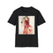 šØ Crimson Reverie: A Watercolor Symphony of Elegance and Allure | T-Shirt | allure, red dress, seductive, woman | Prints with Passion