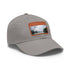 Halong Bay emerald waters cotton baseball cap with light brown patch.