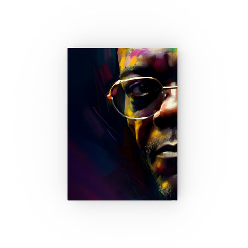 Jackson's Jive: A Neon Celebration journal - vibrant watercolor portrait, perfect for movie buffs and actors!
