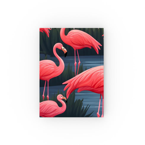Flamingo Fever Tropical Paradise Journal - Vibrant flamingo pattern for capturing dreams and thoughts. High-quality, versatile, and stylish. Great gift idea!