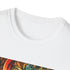 Charcoal cotton T-shirt with fractal pattern design crew neck regular fit
