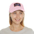Psychedelic Mushroom Trucker Hat in White with Light Brown Patch
