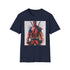 Charcoal crew neck Deadpool T-shirt with humorous graphic in soft cotton