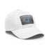 Chrysler Cityscape Watercolor Baseball Cap, White with Light Brown Patch, Unisex