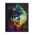 Neon Einstein portrait jigsaw puzzle, vibrant watercolor, 120 pieces.