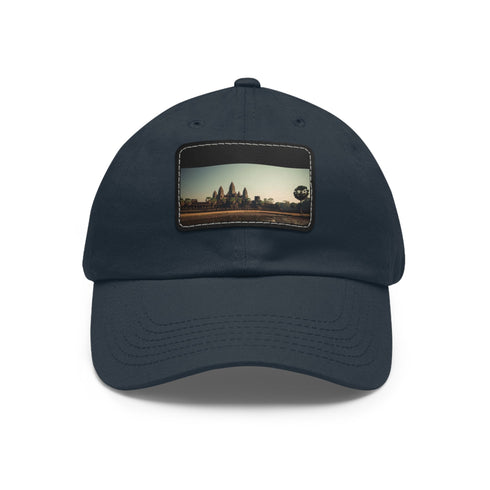 Angkor Wat Tribute Cap in White with Light Brown Patch