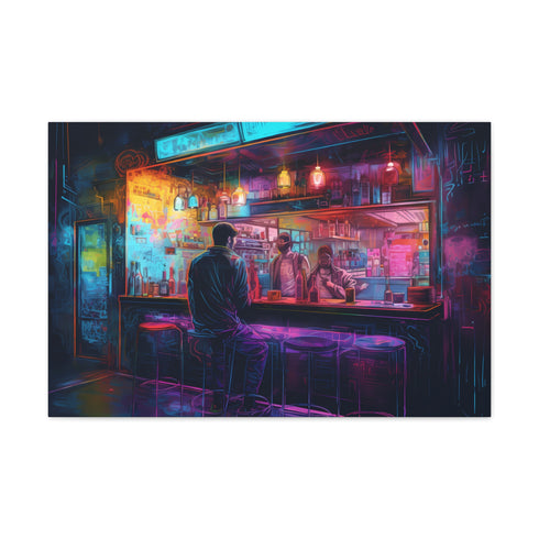 Neon Watercolor Genesis RGB Canvas Print | Canvas | Art & Wall Decor, Canvas, Fall Picks, Hanging Hardware, Home & Living, Indoor, Top Spring Products, Valentines Day promotion | Prints with Passion