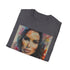 Watercolor Kim Kardashian charcoal crew neck cotton t-shirt in regular fit
