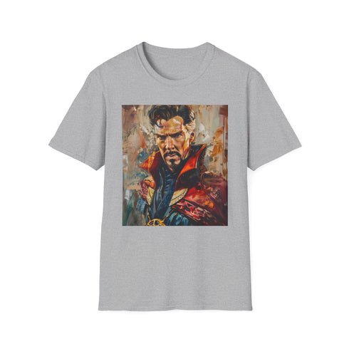 DrStrange Charcoal Cotton Crew Neck T-shirt Marvel Sorcerer Supreme Mystic Art