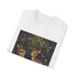 Charcoal cotton t-shirt with woodland creatures graphic regular fit crew neck