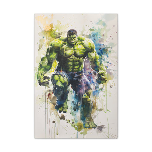 Hulk Lego canvas wall art: Unleashed Fury in vibrant colors and detail.