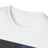 Charcoal cotton T-shirt with vibrant neon space galaxy pattern