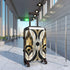 Abstract Deco Black Small Suitcase with Eye-catching Retro Art Patterns