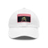 Adorable Yorkshire Terrier Embroidered Baseball Cap in White with Brown Patch