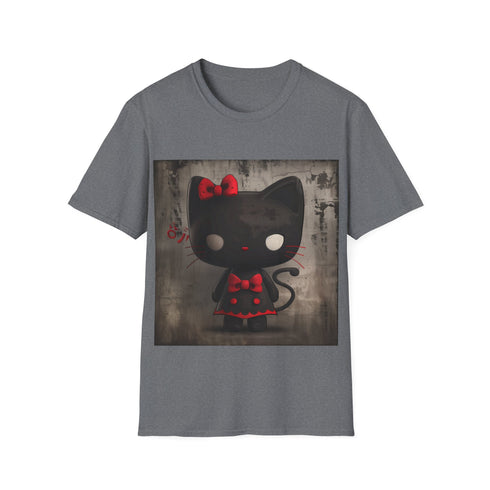 Kuromi Hello Kitty tee, charcoal color, regular fit, summer pick.