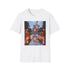 Charcoal cotton crew neck T-shirt featuring vibrant Disney Castle graphic