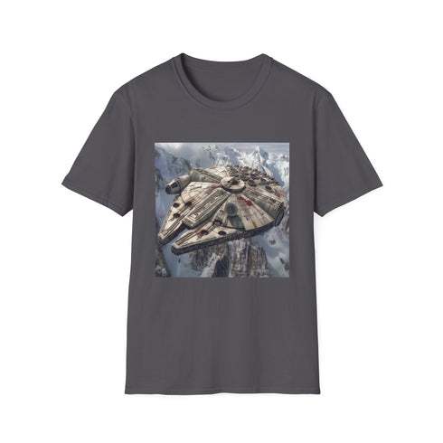 Star Wars Millennium Falcon Charcoal T-Shirt Unisex Regular Fit.