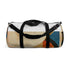 Abstract geometric shapes small duffel bag with vivid colors.