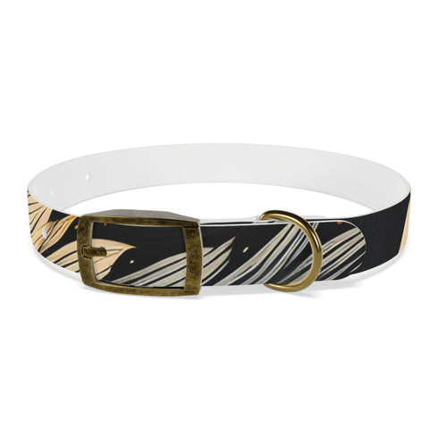 Personalized Black Onyx Dog Collar for Small Pets.