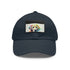 Embroidered Labrador Love baseball cap, white with light brown rectangle patch.