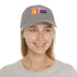 Neon Dream Margot Cap in White with Light Brown Rectangle Patch