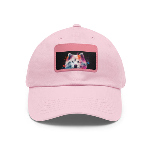 Fluffy Pup Paradise Baseball Cap with Light Brown Patch & Rectangle Shape