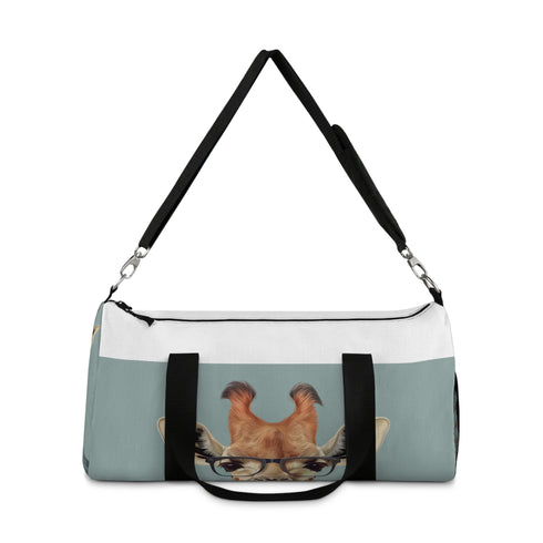 Stylish Giraffe Hipster Duffel Bag with quirky animal design.
