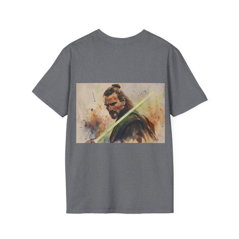 Legendary Jedi QuiGon Jinn T-Shirt in Charcoal, Regular Fit, Cotton Material