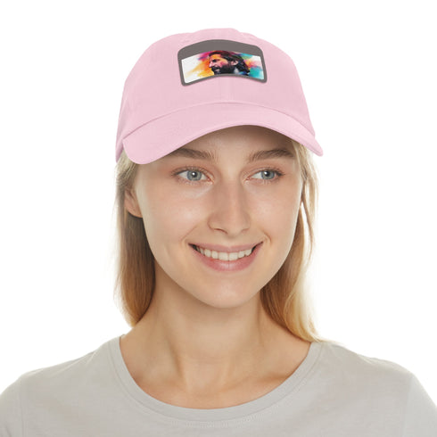 Neon Dreams Bradley Cooper Watercolor Cap in White with Light Brown Patch