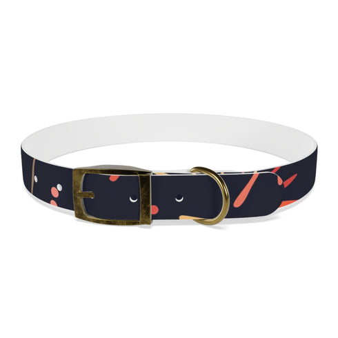Festive Fireworks Dog Collar in Medium Black Onyx for stylish pups.