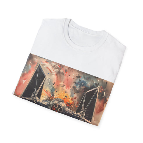 Star Wars Tie Fighter Tee in Charcoal, Crew Neck, Regular Fit