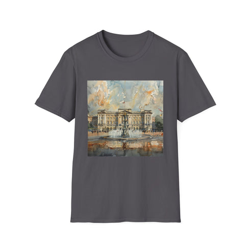 Royal Watercolor Buckingham Palace T-Shirt in Charcoal, size Small - Cotton, Regular Fit