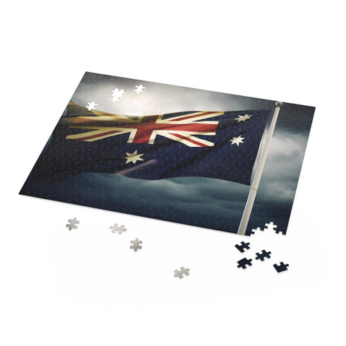 Australian flag puzzle, 10" x 8", 120 pieces, puzzle game.