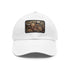 Steampunk cap with gears and cogs, white/light brown, rectangle shape.