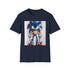 Watercolor Sonic charcoal t-shirt soft cotton crew neck bold vibrant design