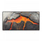 Cracked Planet with Lava Veins — XL & XXL Desk Mat — Full Top-Down Artwork View