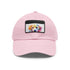 Adorable Labrador Baseball Cap white with light brown rectangle patch.
