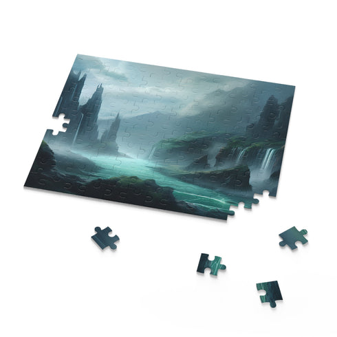 Fantastical landscape puzzle with magical creatures and stunning scenery, Fall Picks.