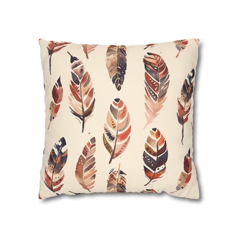 Boho Feathers Pillowcase Collection: Cozy, bohemian pillowcase with whimsical pattern