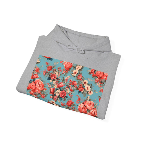 Vintage Charm Hoodie in Navy, Regular Fit Unisex Women's Men's Hoodie