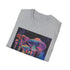 Psychedelic mushroom graphic charcoal t-shirt cotton fabric regular fit crew neck
