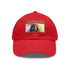 First Lady Neon Dreams Baseball Cap in White with Light Brown Rectangle Patch