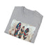 Bohemian feather design charcoal t-shirt with spirit of freedom vibes.