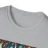 Charcoal T-shirt with fractal design in soft cotton crew neck style