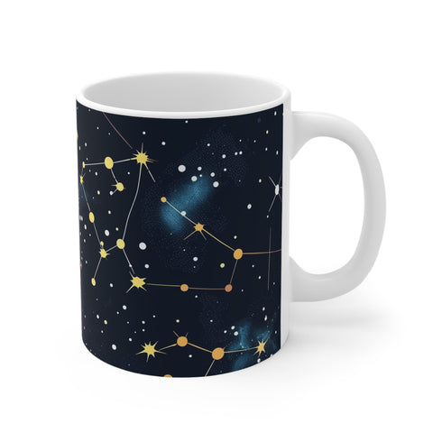 Starry Night Coffee Mug with Celestial Sky Pattern