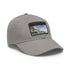 Stylish white baseball cap showcasing Amalfi Coast view.