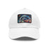 London Underground Watercolor Cap, White/Light Brown Rectangle, Vegan Cotton Unisex